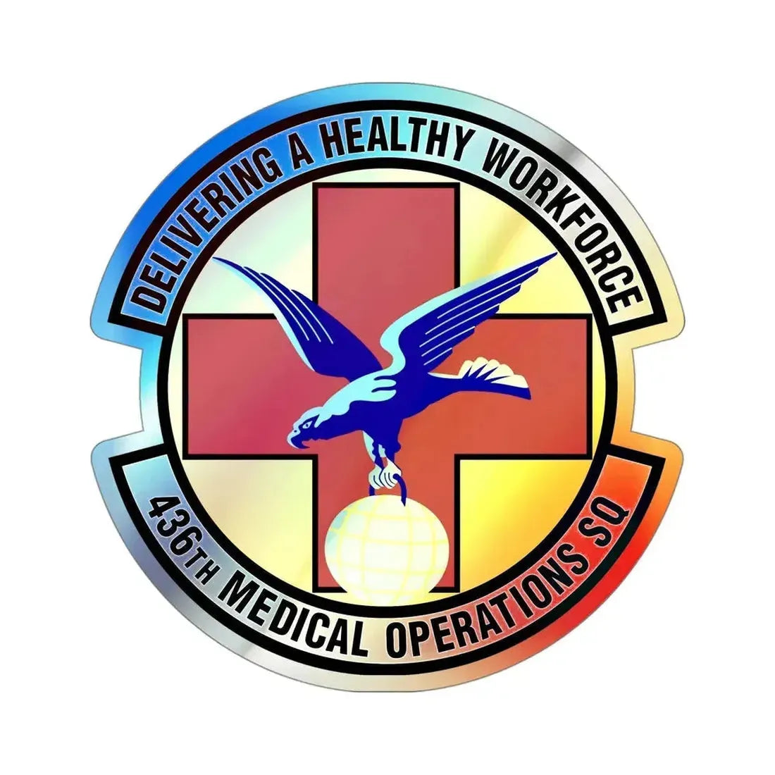 436th Medical Operations Squadron (U.S. Air Force) Holographic STICKER Die-Cut Vinyl Decal - The Sticker Space