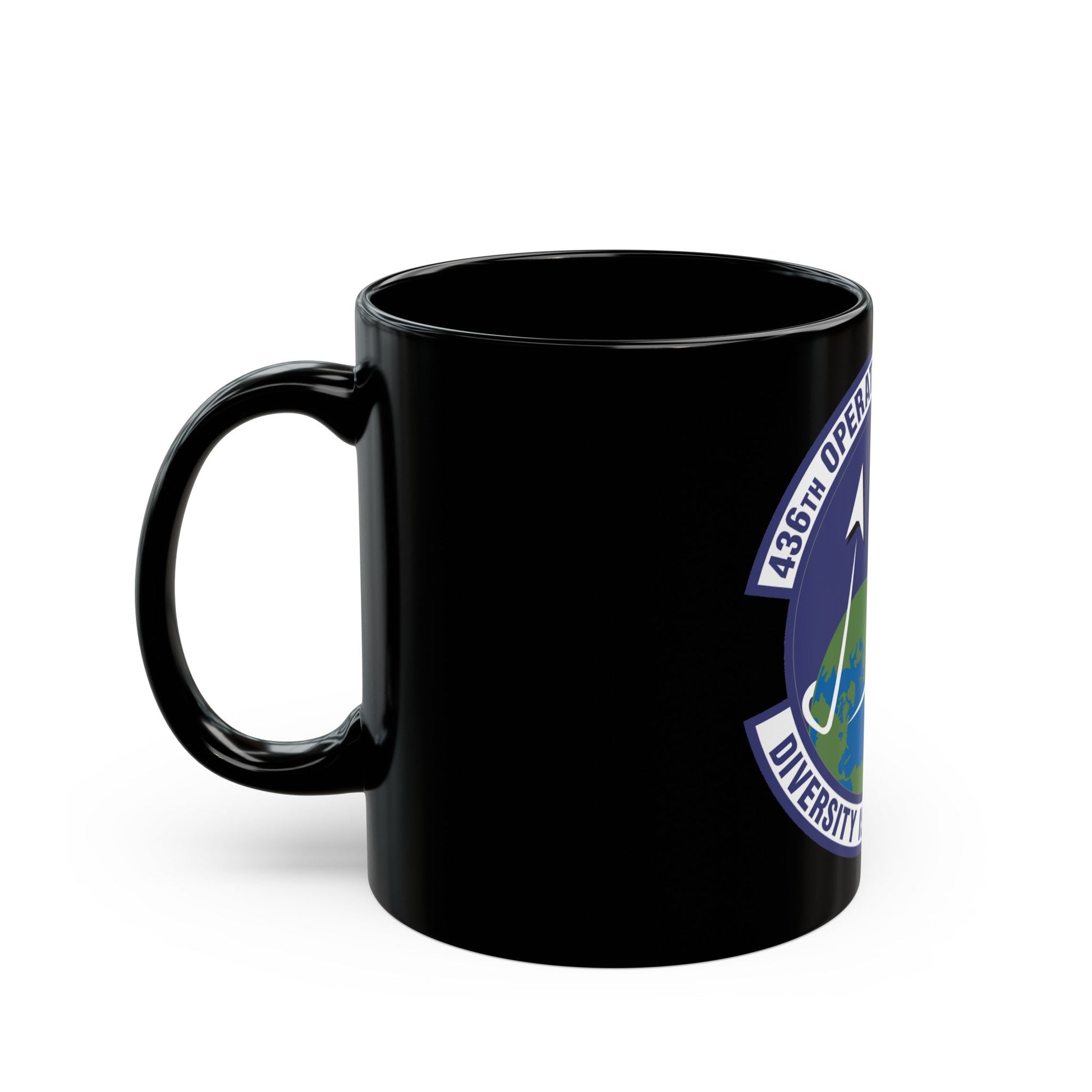 436th Operations Support Squadron (U.S. Air Force) Black Coffee Mug-The Sticker Space