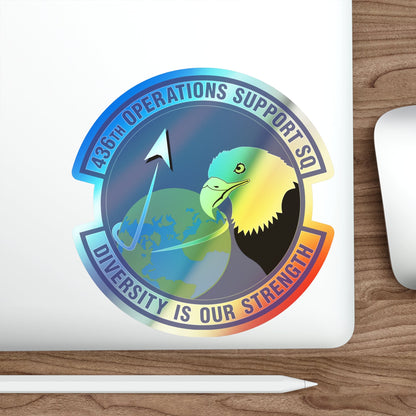 436th Operations Support Squadron (U.S. Air Force) Holographic STICKER Die-Cut Vinyl Decal-The Sticker Space