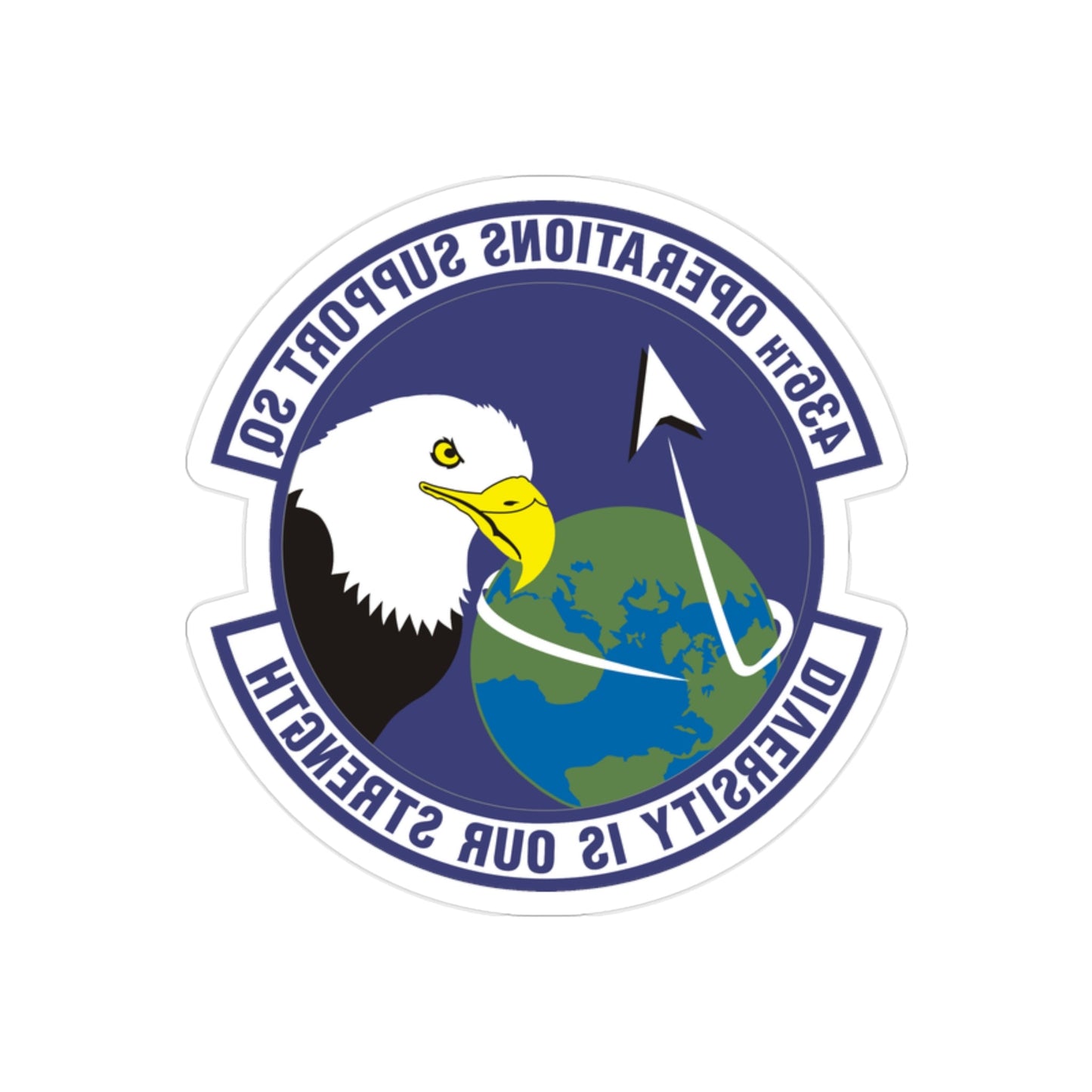 436th Operations Support Squadron (U.S. Air Force) REVERSE PRINT Transparent STICKER-2 Inch-The Sticker Space