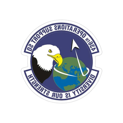 436th Operations Support Squadron (U.S. Air Force) REVERSE PRINT Transparent Die-Cut STICKER 5 Inch Die-Cut Transparent - The Sticker Space