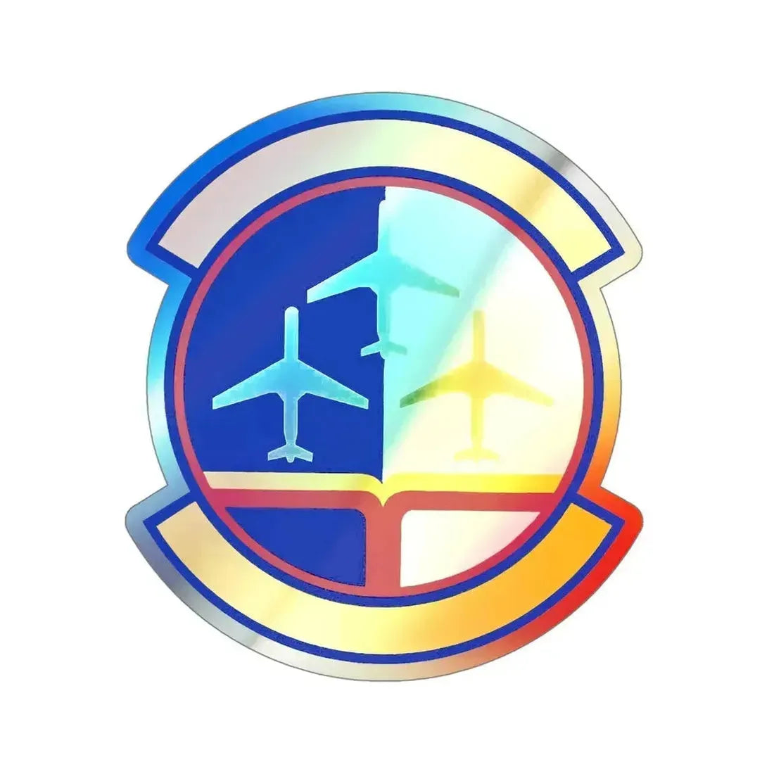 437 Operations Support Squadron AMC (U.S. Air Force) Holographic STICKER Die-Cut Vinyl Decal 5 Inch - The Sticker Space