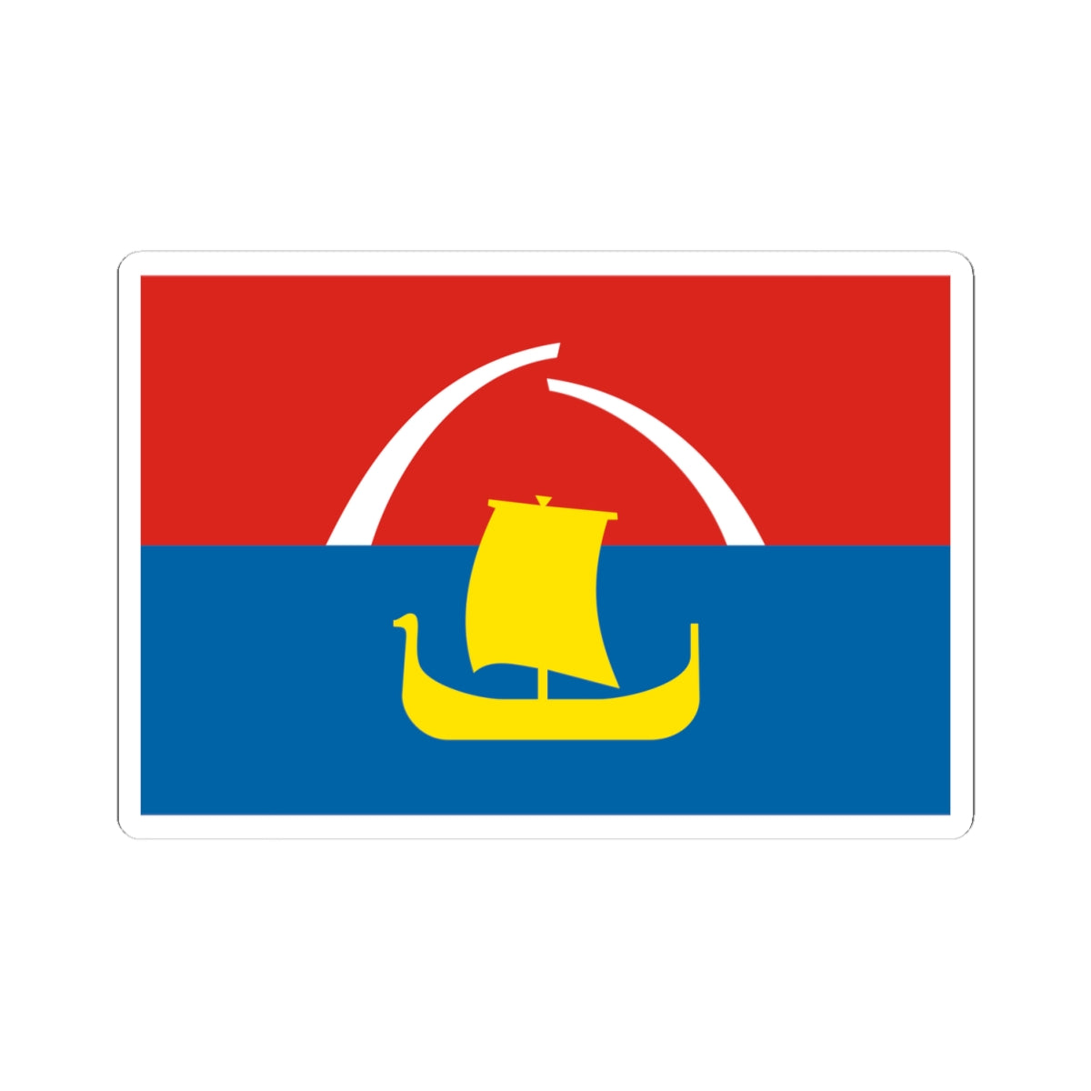 Flag of Vsevolozhsky rayon Leningrad oblast (Russia) STICKER Vinyl Kiss-Cut Decal