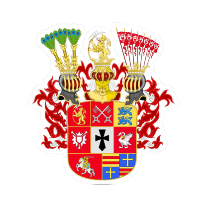 Armoiries de Jean-Frédéric de Holstein-Gottorp 1579-1634 (Denmark) (Coat of Arms) STICKER Vinyl Kiss-Cut Decal