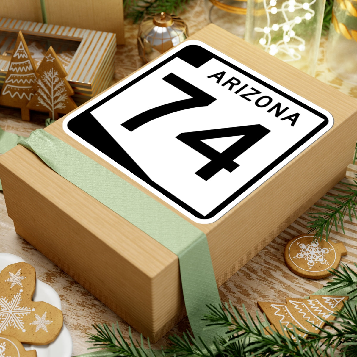 Arizona 74 (Arizona) (Road Sign) STICKER Vinyl Kiss-Cut Decal