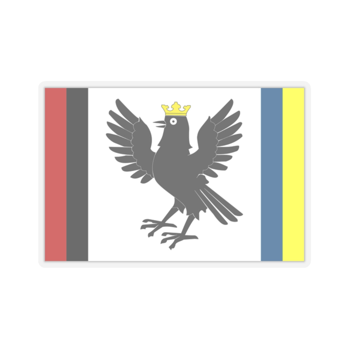 Flag of Ivano Frankivsk Oblast Ukraine - STICKER Vinyl Kiss-Cut Decal