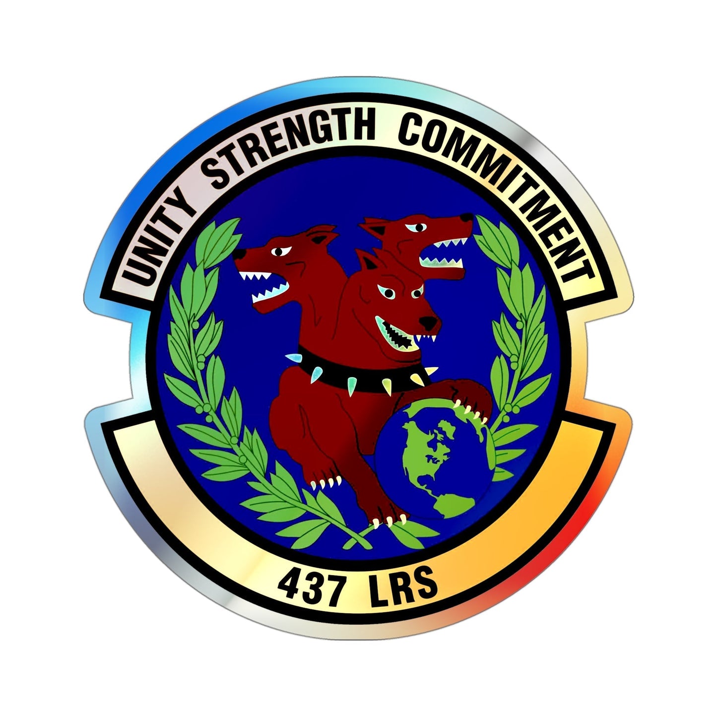 437th Logistics Readiness Squadron (U.S. Air Force) Holographic STICKER Die-Cut Vinyl Decal-4 Inch-The Sticker Space