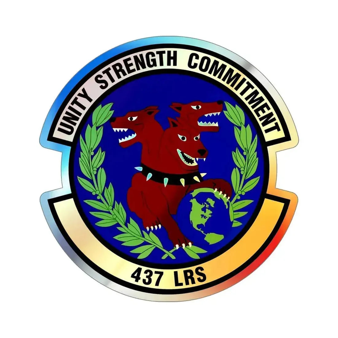 437th Logistics Readiness Squadron (U.S. Air Force) Holographic STICKER Die-Cut Vinyl Decal 5 Inch Holographic - The Sticker Space