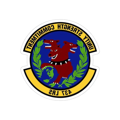 437th Logistics Readiness Squadron (U.S. Air Force) REVERSE PRINT Transparent Die-Cut STICKER 5 Inch Die-Cut Transparent - The Sticker Space