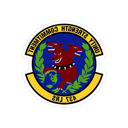 437th Logistics Readiness Squadron (U.S. Air Force) REVERSE PRINT Transparent Die-Cut STICKER - The Sticker Space