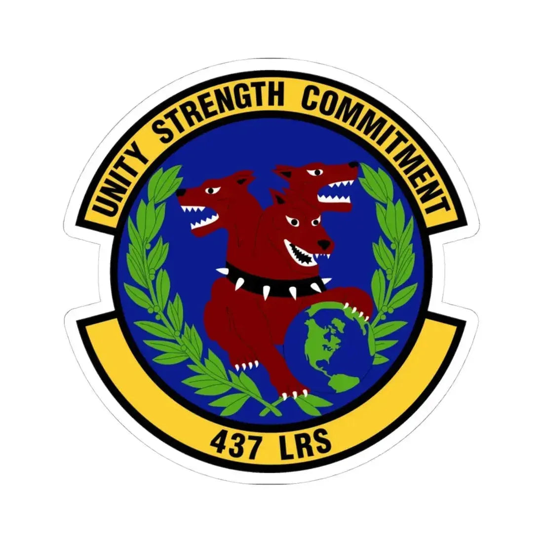 437th Logistics Readiness Squadron (U.S. Air Force) STICKER Vinyl Kiss-Cut Decal 4 Inch White - The Sticker Space