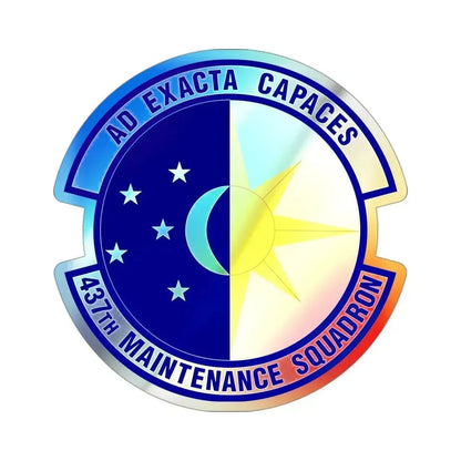 437th Maintenance Squadron (U.S. Air Force) Holographic STICKER Die-Cut Vinyl Decal 3 Inch Holographic - The Sticker Space