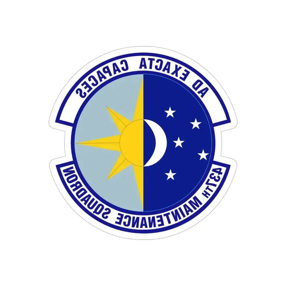 437th Maintenance Squadron (U.S. Air Force) REVERSE PRINT Transparent Die-Cut STICKER 6 Inch Die-Cut Transparent - The Sticker Space