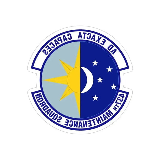 437th Maintenance Squadron (U.S. Air Force) REVERSE PRINT Transparent Die-Cut STICKER 6 Inch Die-Cut Transparent - The Sticker Space