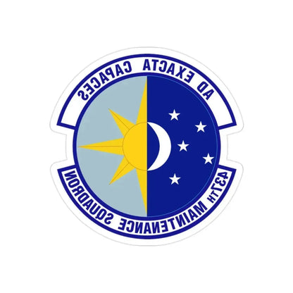 437th Maintenance Squadron (U.S. Air Force) REVERSE PRINT Transparent Die-Cut STICKER - The Sticker Space