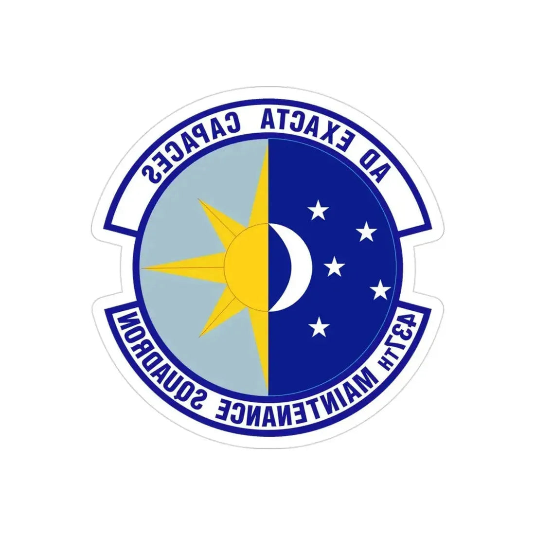 437th Maintenance Squadron (U.S. Air Force) REVERSE PRINT Transparent Die-Cut STICKER - The Sticker Space