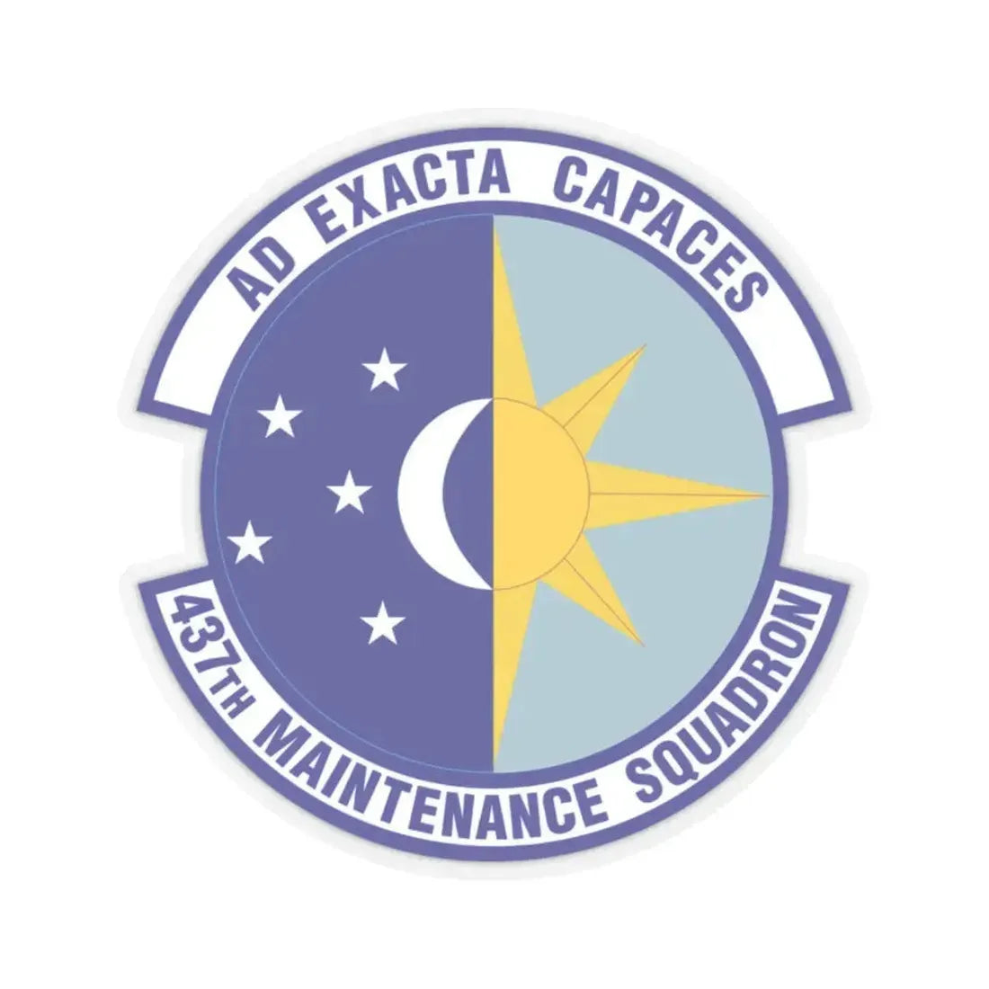 437th Maintenance Squadron (U.S. Air Force) STICKER Vinyl Kiss-Cut Decal 2 Inch Transparent - The Sticker Space