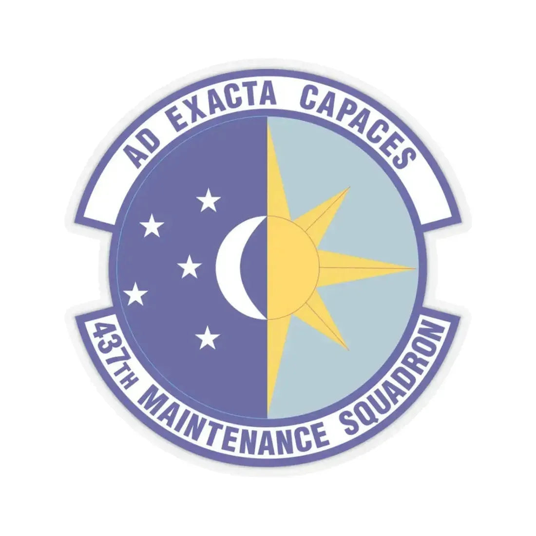 437th Maintenance Squadron (U.S. Air Force) STICKER Vinyl Kiss-Cut Decal 3 Inch Transparent - The Sticker Space