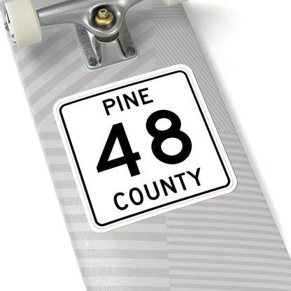 Pine County Route 48 MN (Minnesota) (Road Sign) STICKER Vinyl Kiss-Cut Decal