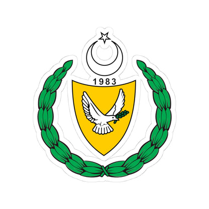 Coat of arms of the Turkish Republic of Northern Cyprus (1983-2007) - STICKER Vinyl Kiss-Cut Decal