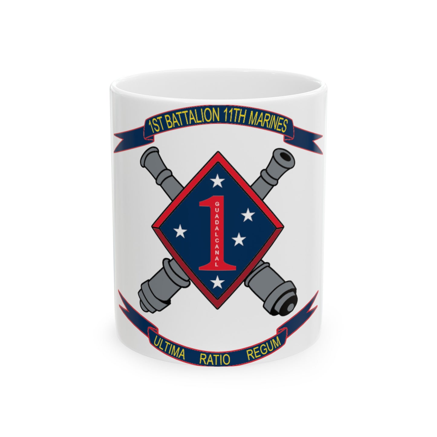 1st Battalion 11th Marines (USMC) White Coffee Mug
