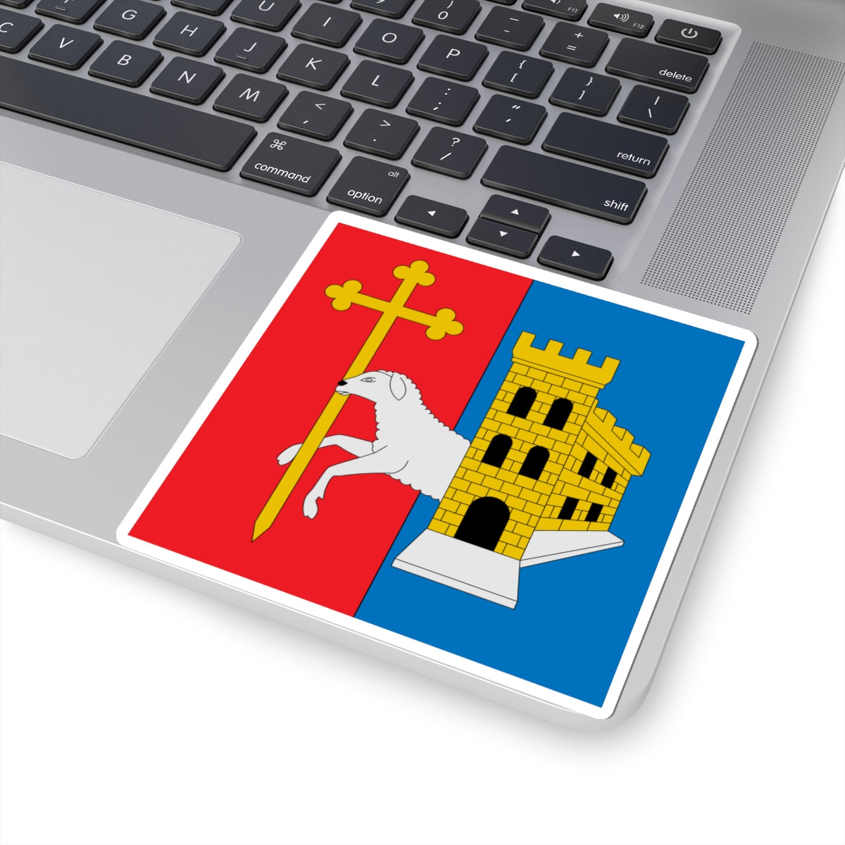 Flag of Gilberto Agustoni (Switzerland) STICKER Vinyl Kiss-Cut Decal