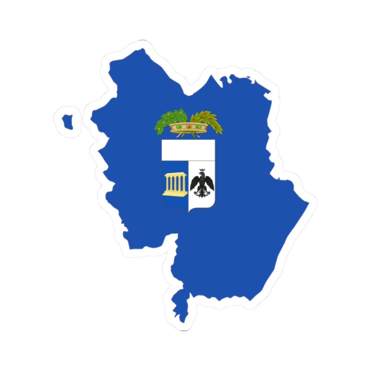 Flag map of the Province of Matera (Italy) STICKER Vinyl Kiss-Cut Decal