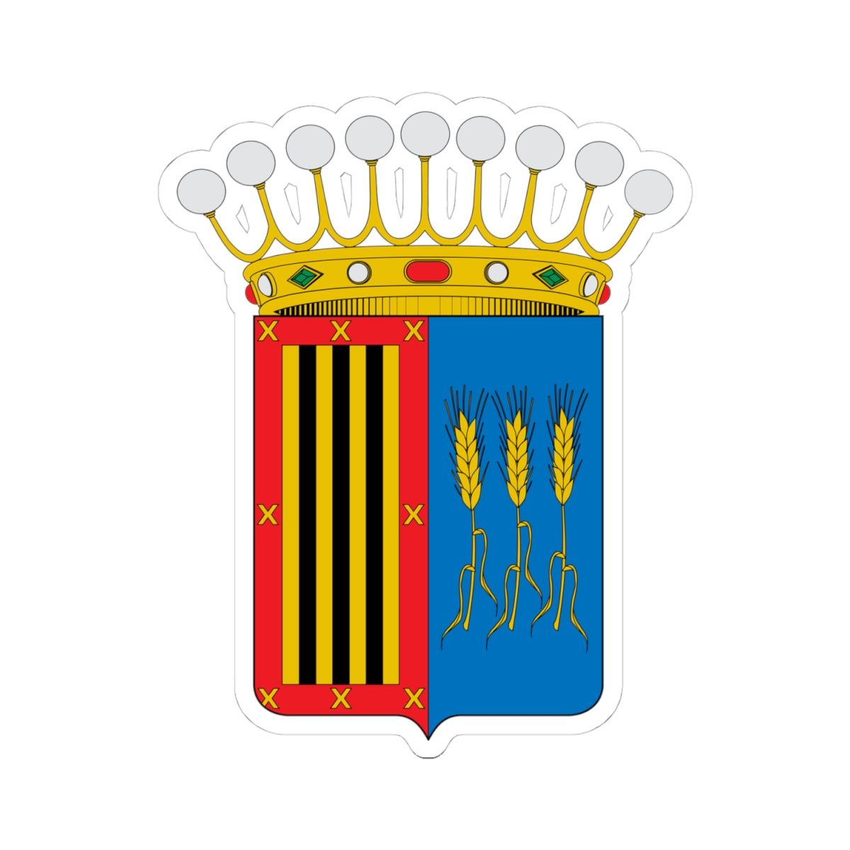 Escudo de Farlete (Spain) (Coat of Arms) STICKER Vinyl Kiss-Cut Decal