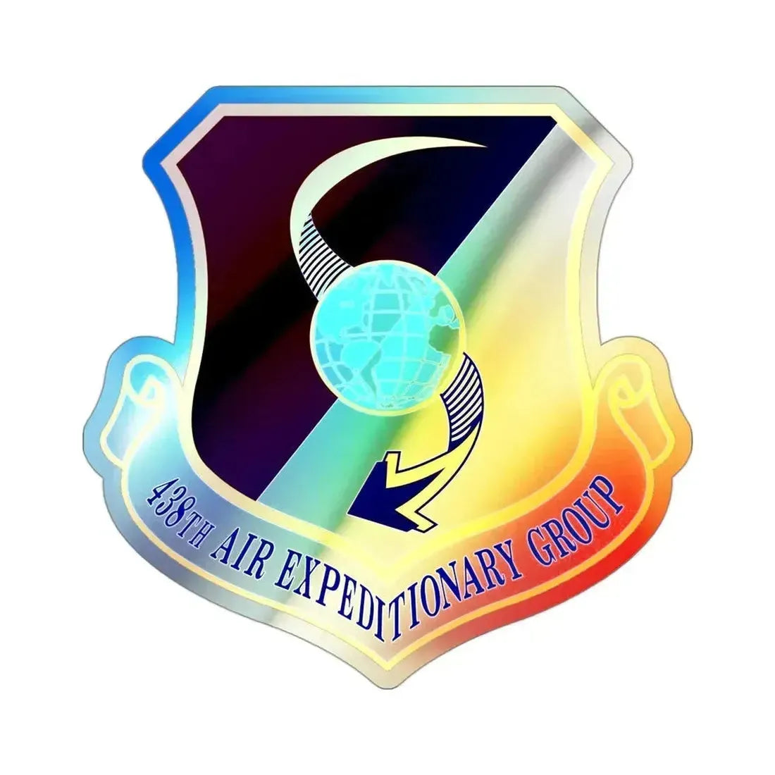 438th Air Expeditionary Group (U.S. Air Force) Holographic STICKER Die-Cut Vinyl Decal 3 Inch Holographic - The Sticker Space