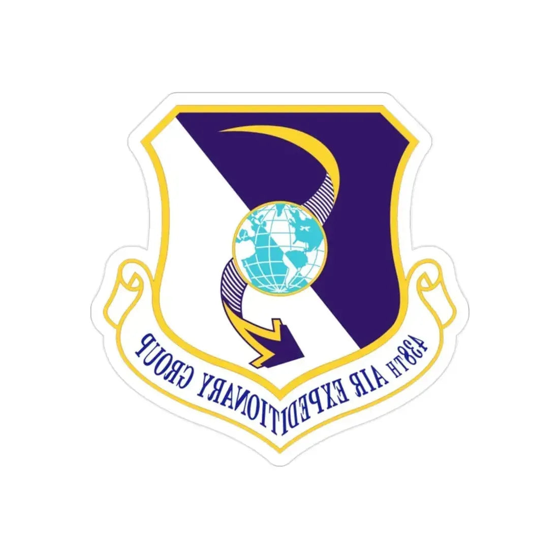 438th Air Expeditionary Group (U.S. Air Force) REVERSE PRINT Transparent Die-Cut STICKER - The Sticker Space
