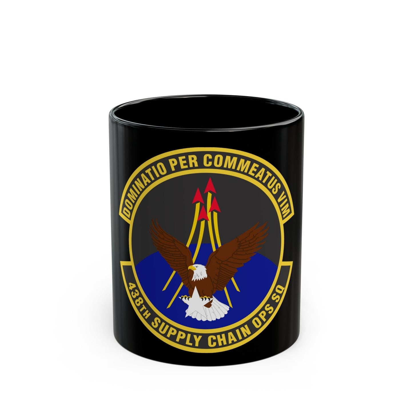 438th Supply Chain Operations Squadron (U.S. Air Force) Black Coffee Mug-11oz-The Sticker Space