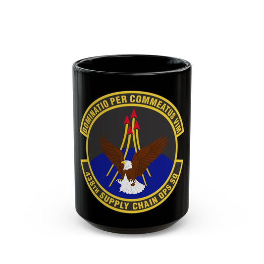 438th Supply Chain Operations Squadron (U.S. Air Force) Black Coffee Mug-15oz-The Sticker Space