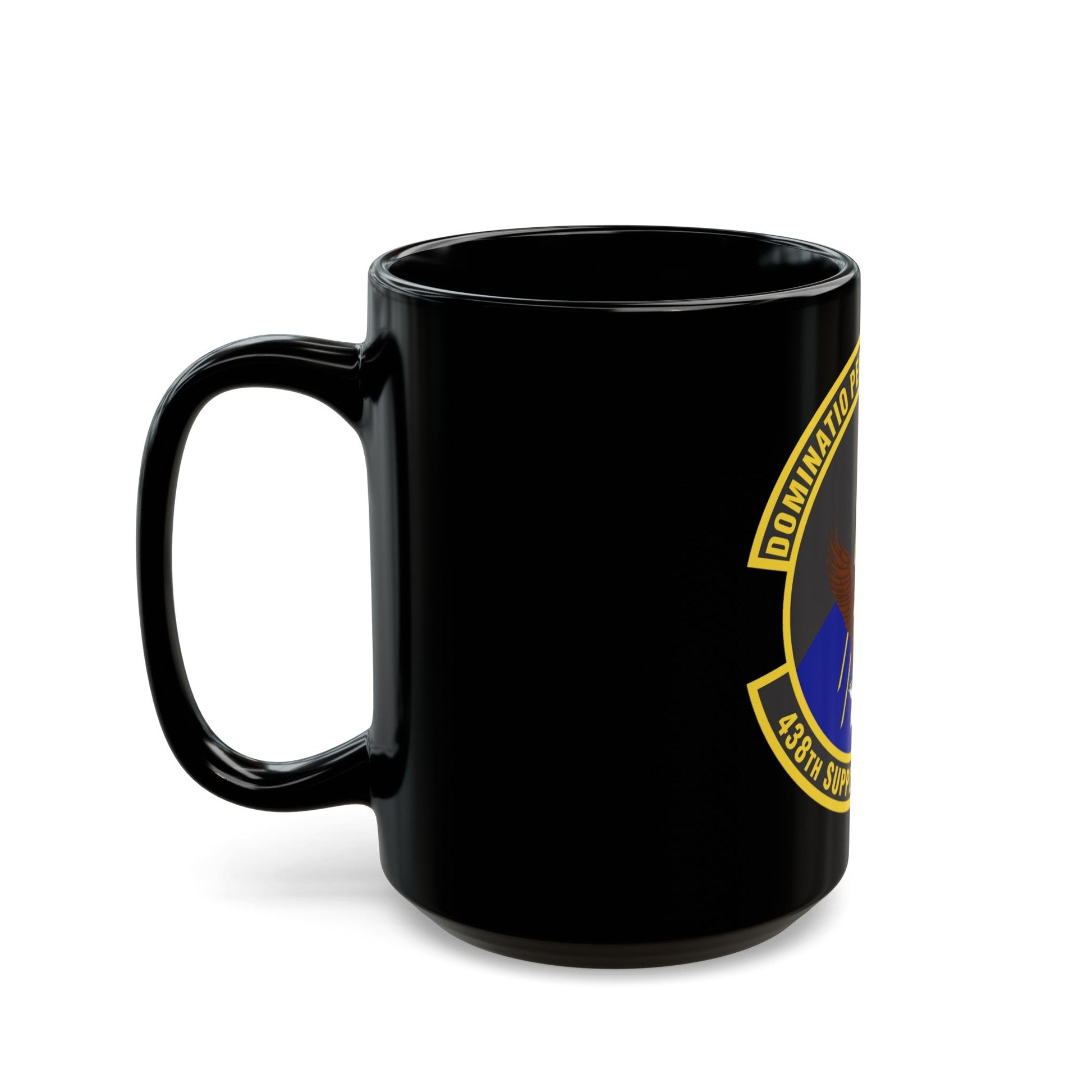 438th Supply Chain Operations Squadron (U.S. Air Force) Black Coffee Mug-The Sticker Space