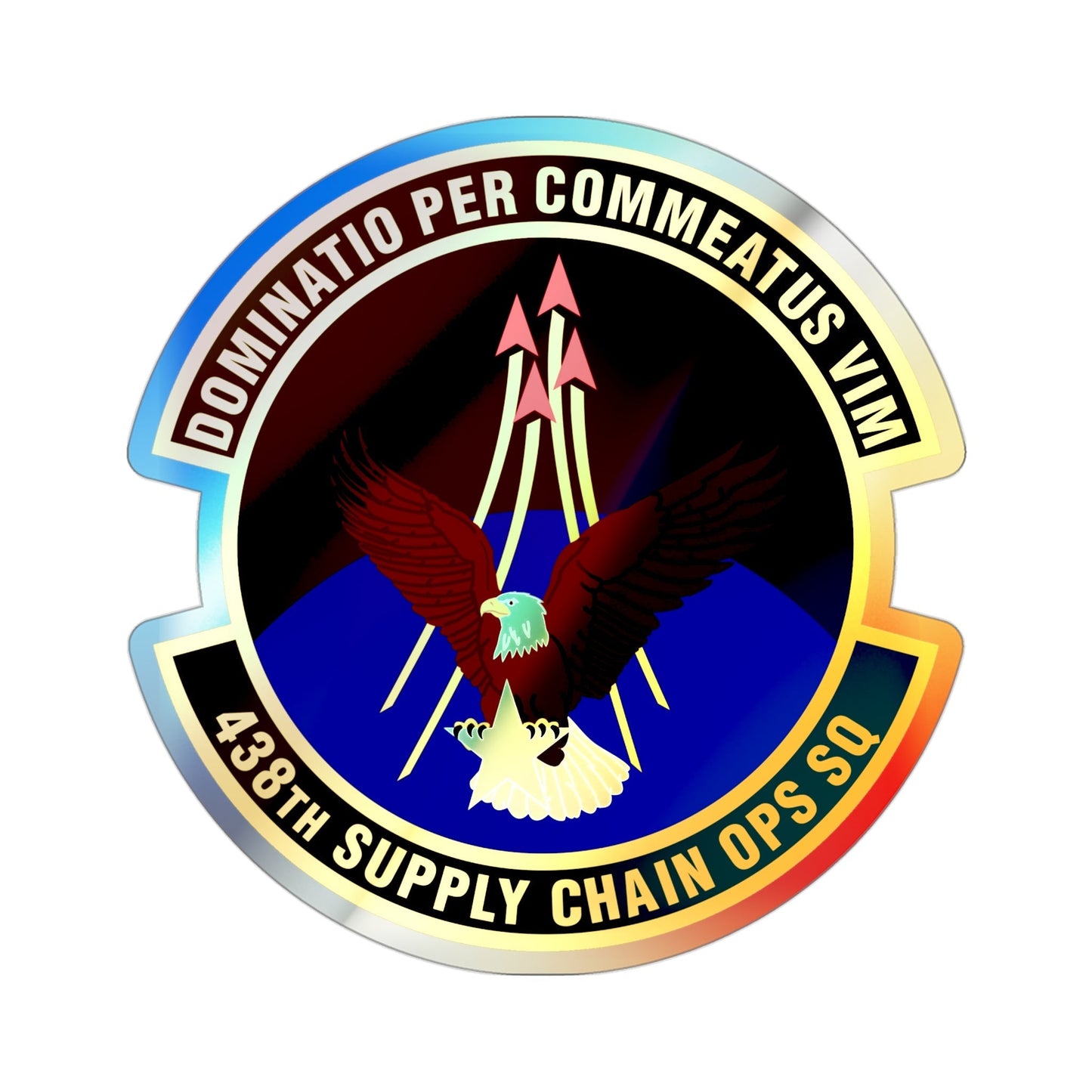 438th Supply Chain Operations Squadron (U.S. Air Force) Holographic STICKER Die-Cut Vinyl Decal-3 Inch-The Sticker Space