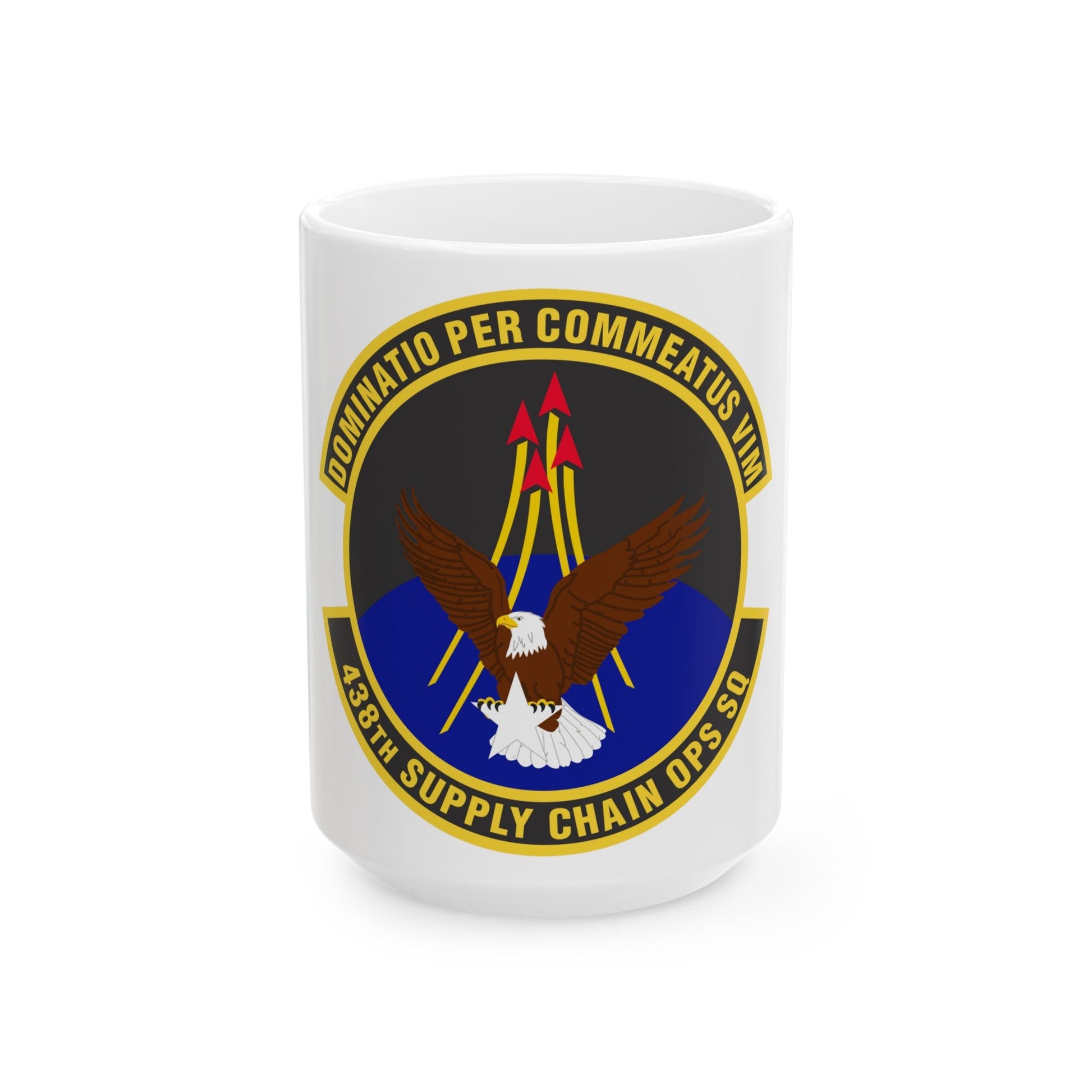 438th Supply Chain Operations Squadron (U.S. Air Force) White Coffee Mug-15oz-The Sticker Space