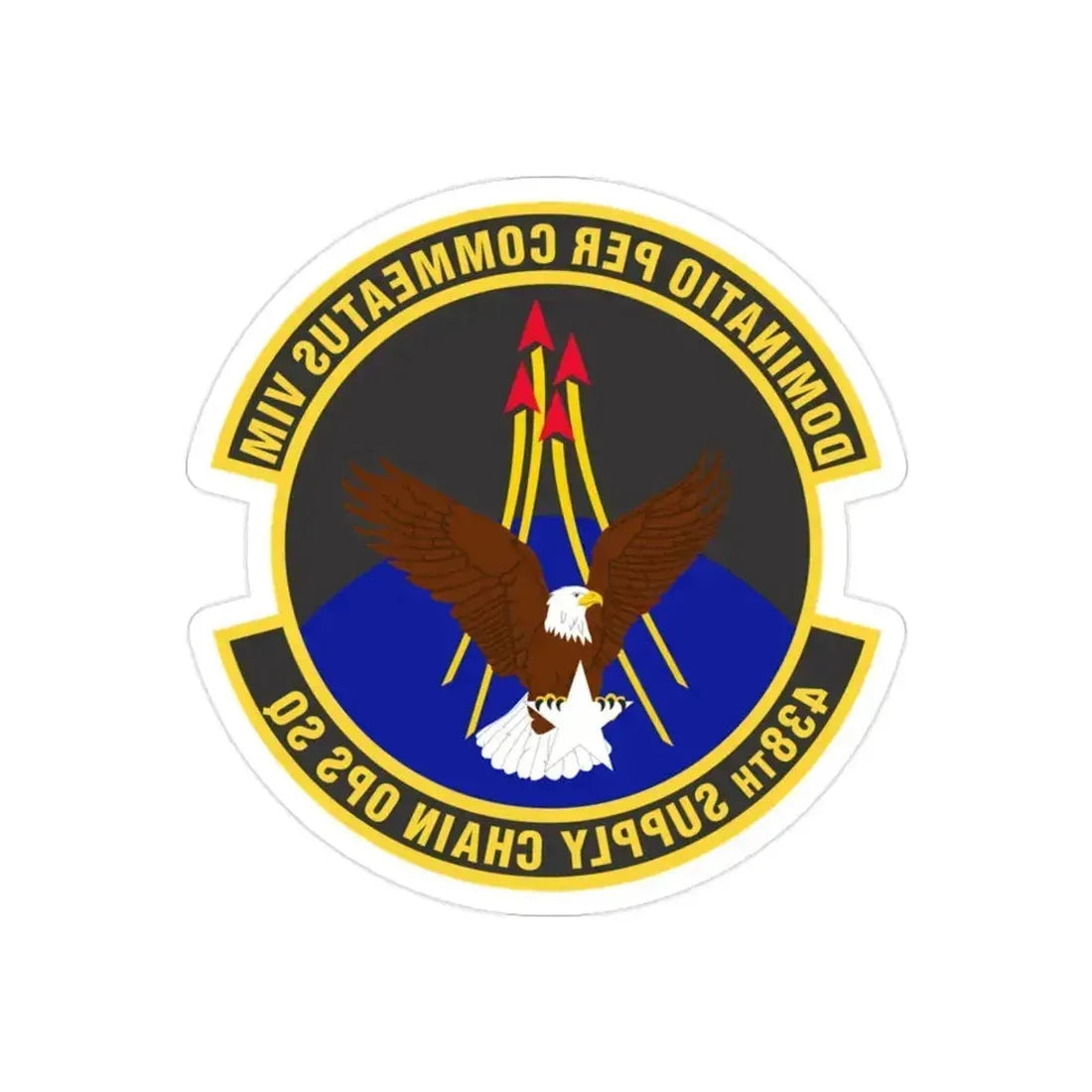 438th Supply Chain Operations Squadron (U.S. Air Force) REVERSE PRINT Transparent Die-Cut STICKER 2 Inch Die-Cut Transparent - The Sticker Space