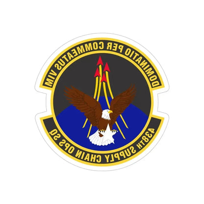 438th Supply Chain Operations Squadron (U.S. Air Force) REVERSE PRINT Transparent Die-Cut STICKER - The Sticker Space