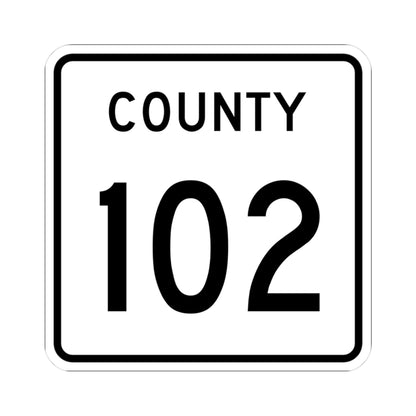 County 102 square (Minnesota) (Road Sign) STICKER Vinyl Kiss-Cut Decal