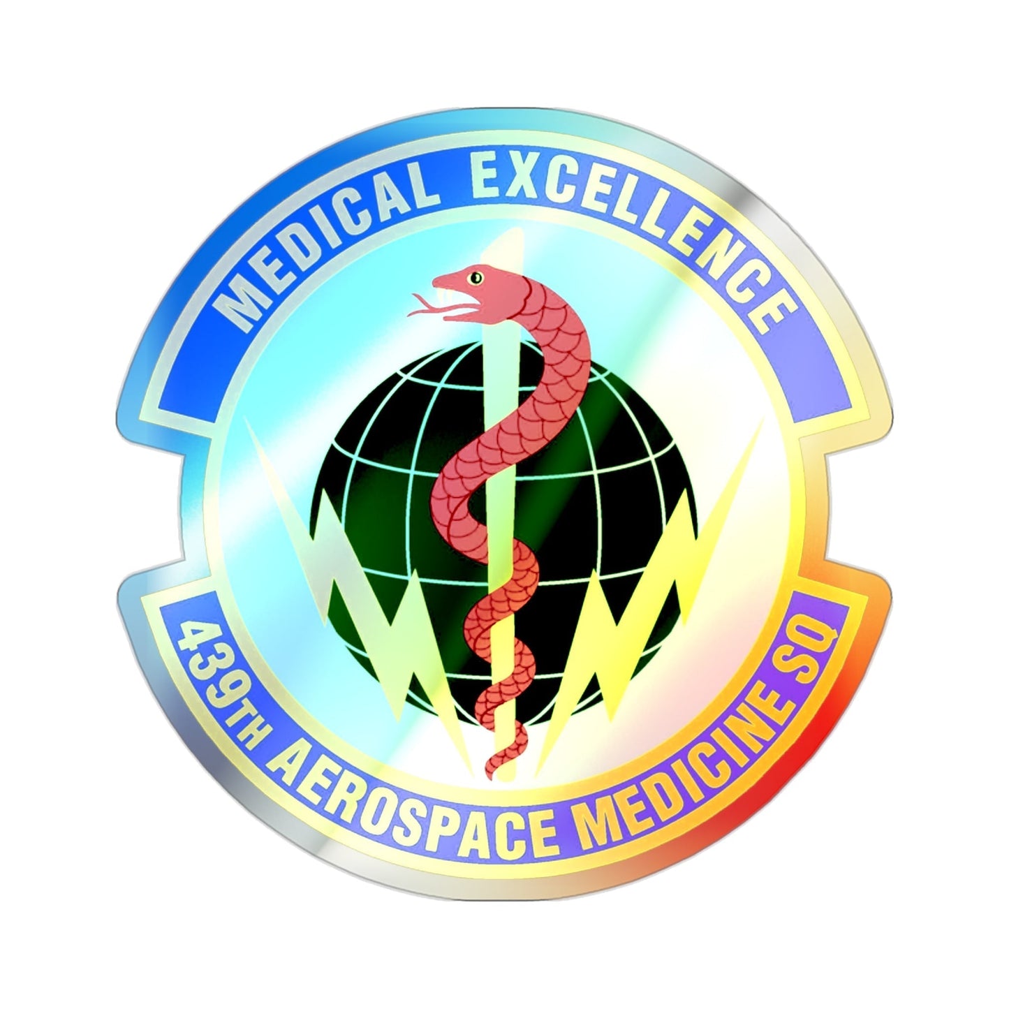 439th Aerospace Medicine Squadron (U.S. Air Force) Holographic STICKER Die-Cut Vinyl Decal-2 Inch-The Sticker Space