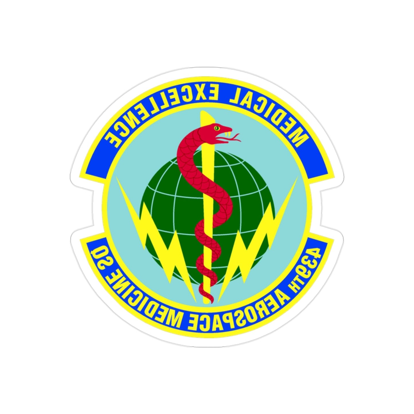 439th Aerospace Medicine Squadron (U.S. Air Force) REVERSE PRINT Transparent STICKER-2 Inch-The Sticker Space