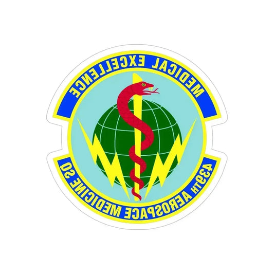 439th Aerospace Medicine Squadron (U.S. Air Force) REVERSE PRINT Transparent Die-Cut STICKER 6 Inch Die-Cut Transparent - The Sticker Space