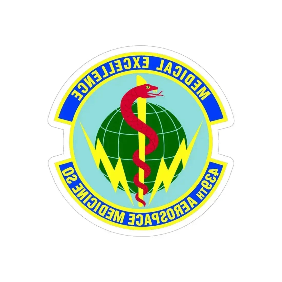 439th Aerospace Medicine Squadron (U.S. Air Force) REVERSE PRINT Transparent Die-Cut STICKER - The Sticker Space