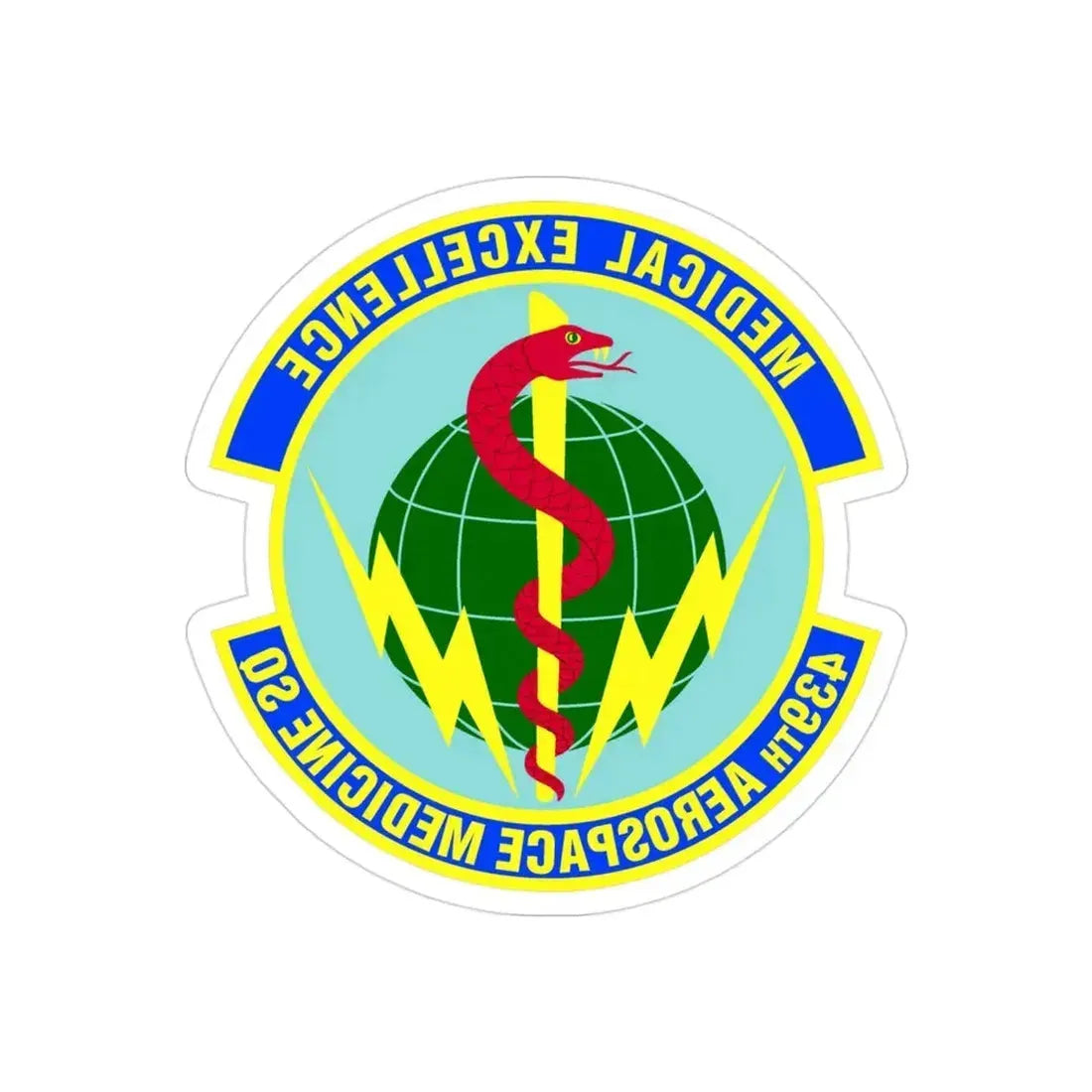 439th Aerospace Medicine Squadron (U.S. Air Force) REVERSE PRINT Transparent Die-Cut STICKER - The Sticker Space