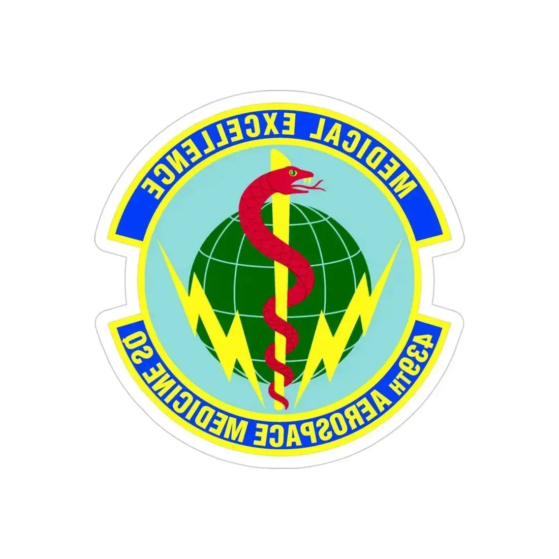 439th Aerospace Medicine Squadron (U.S. Air Force) REVERSE PRINT Transparent Die-Cut STICKER - The Sticker Space