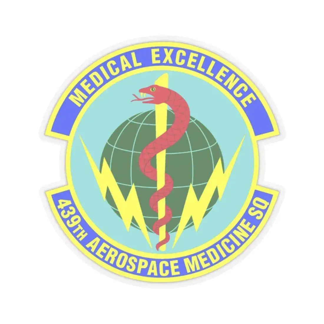 439th Aerospace Medicine Squadron (U.S. Air Force) STICKER Vinyl Kiss-Cut Decal 2 Inch Transparent - The Sticker Space