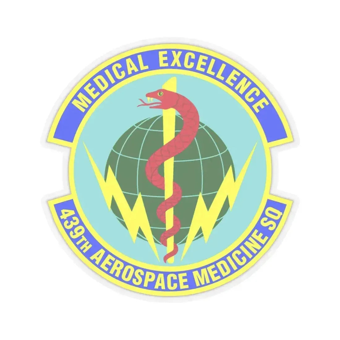 439th Aerospace Medicine Squadron (U.S. Air Force) STICKER Vinyl Kiss-Cut Decal 3 Inch Transparent - The Sticker Space