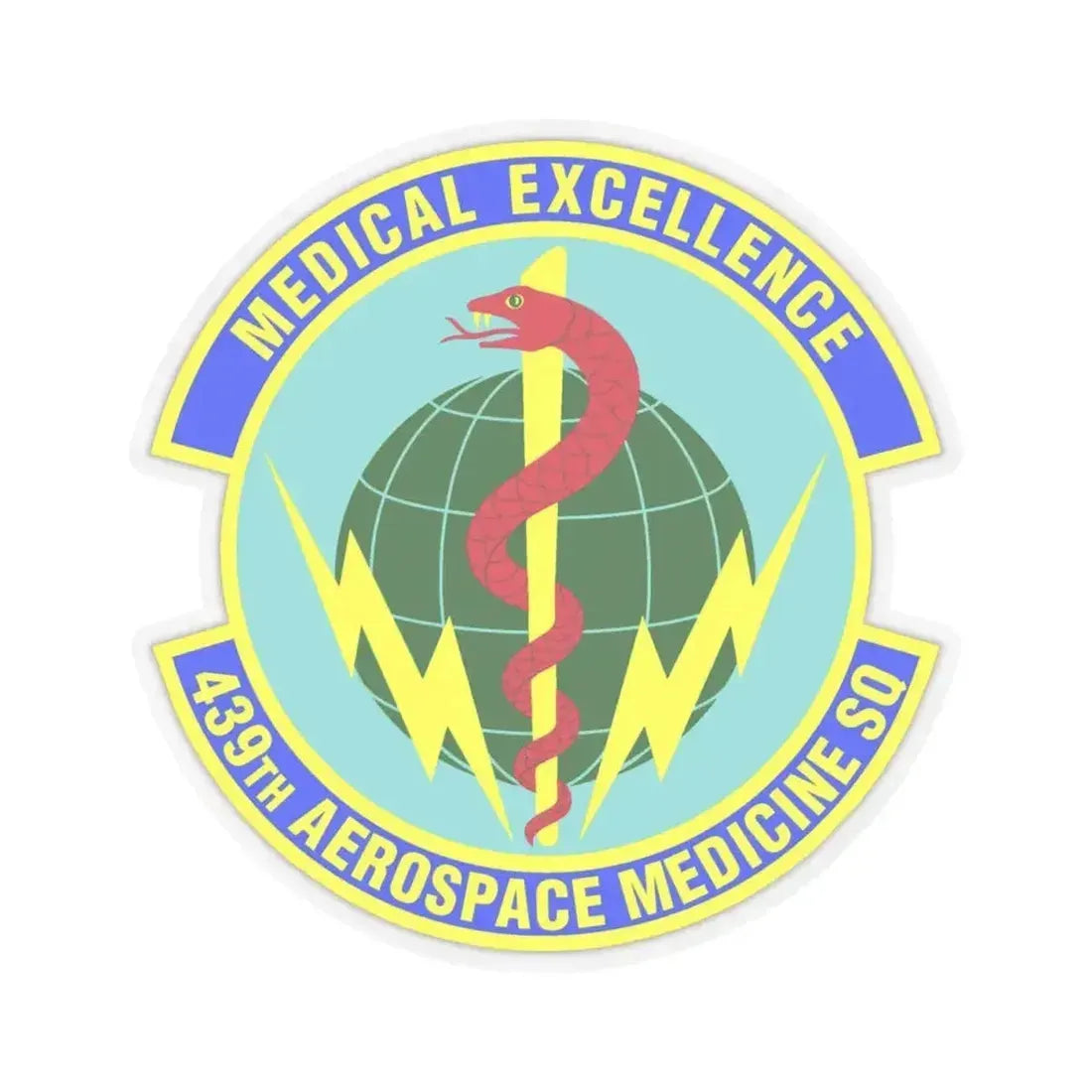 439th Aerospace Medicine Squadron (U.S. Air Force) STICKER Vinyl Kiss-Cut Decal 4 Inch Transparent - The Sticker Space