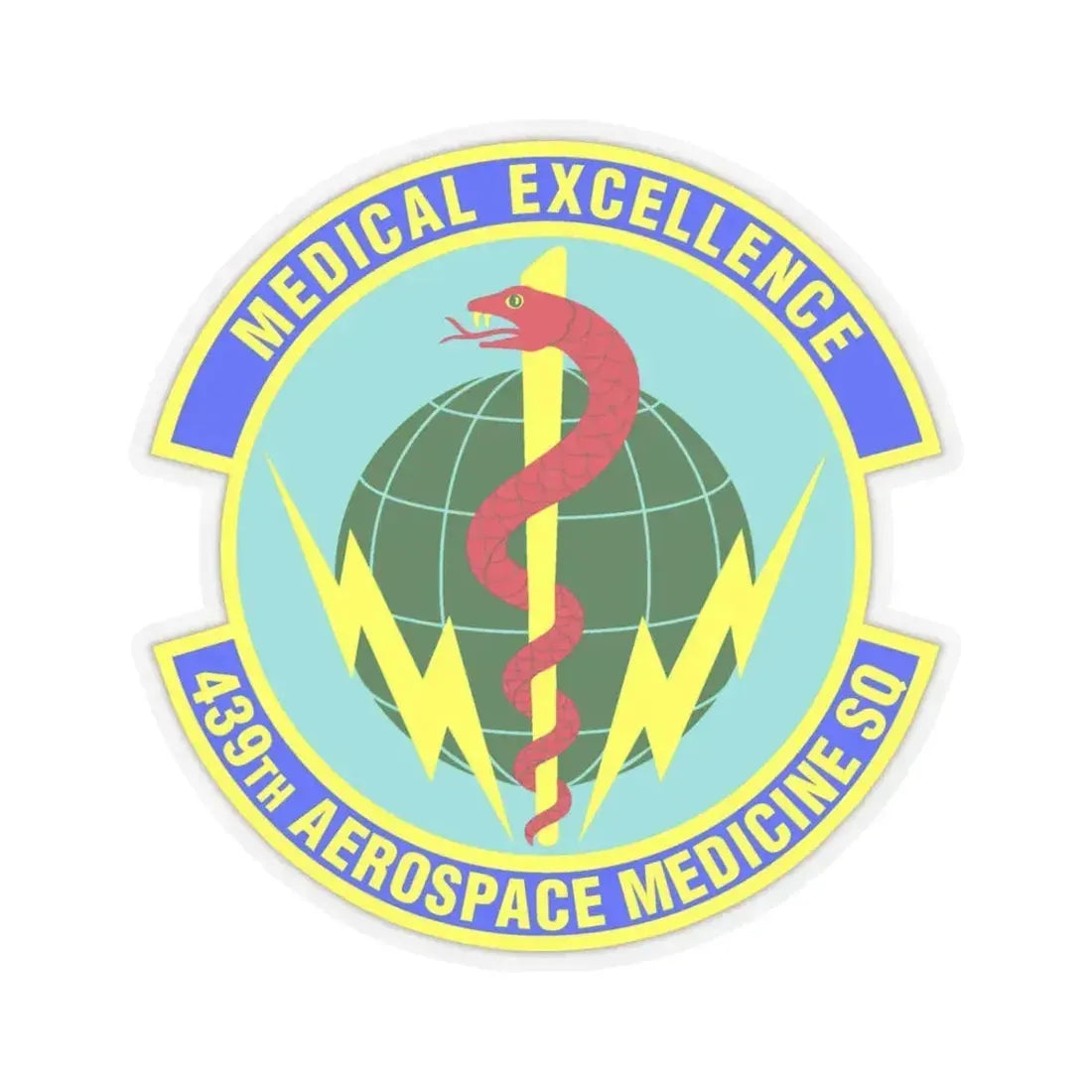 439th Aerospace Medicine Squadron (U.S. Air Force) STICKER Vinyl Kiss-Cut Decal 6 Inch Transparent - The Sticker Space