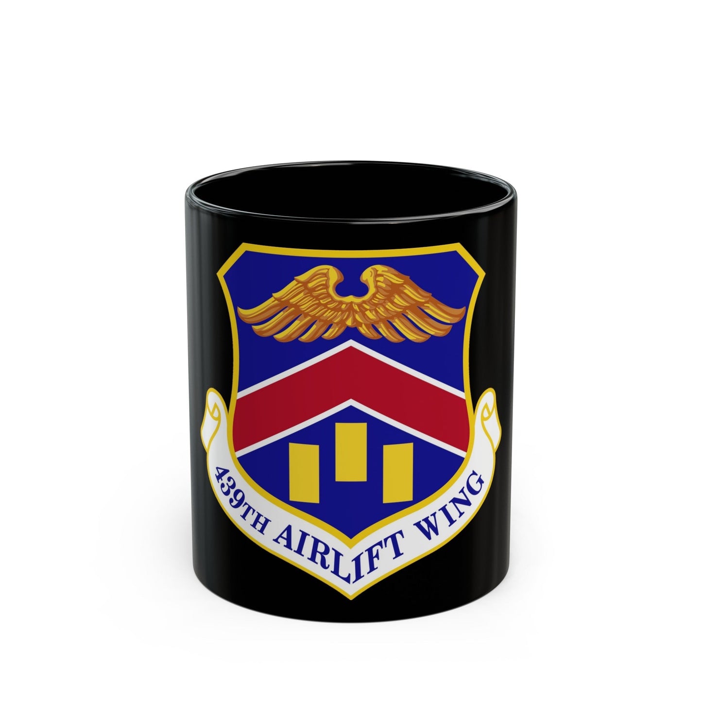 439th Airlift Wing (U.S. Air Force) Black Coffee Mug-11oz-The Sticker Space