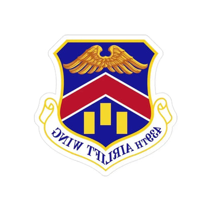 439th Airlift Wing (U.S. Air Force) REVERSE PRINT Transparent Die-Cut STICKER 2 Inch Die-Cut Transparent - The Sticker Space
